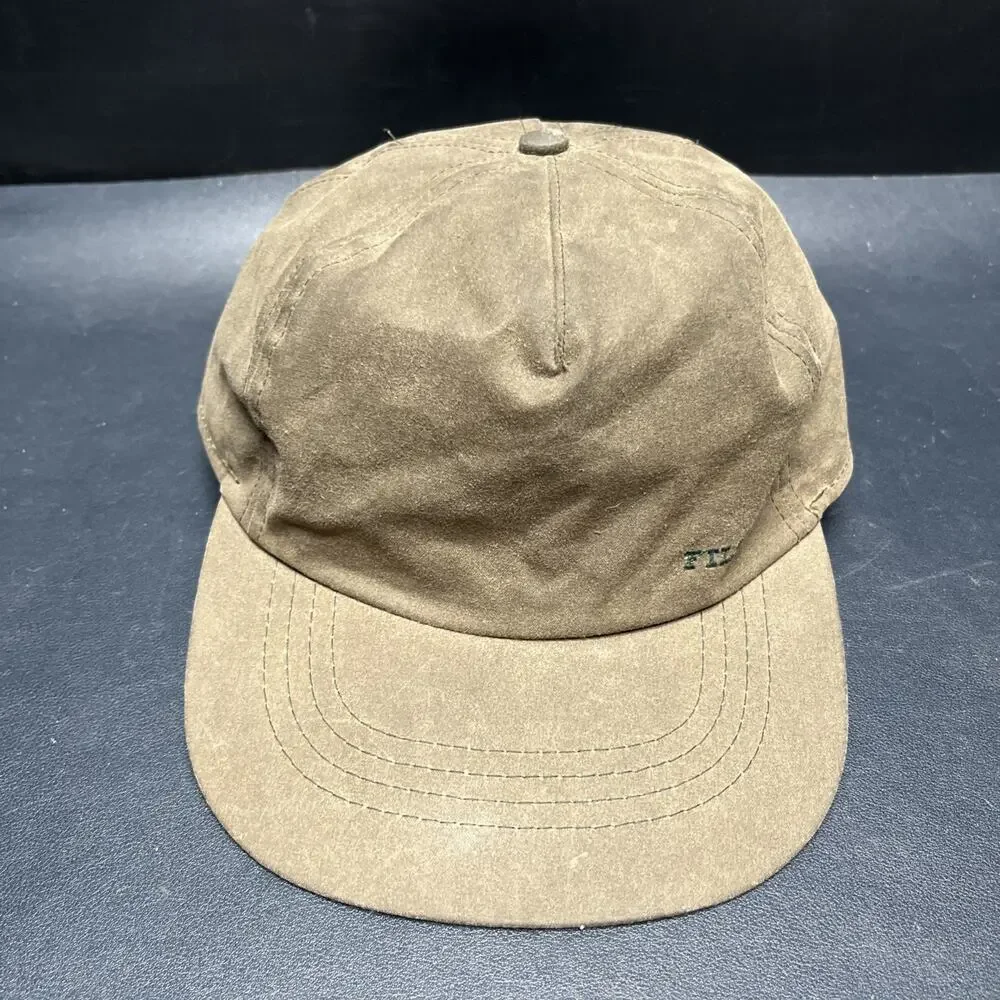 Filson Brown Tin Cloth Insulated Ear Flap Winter Cap Men’s L Made in USA Vtg